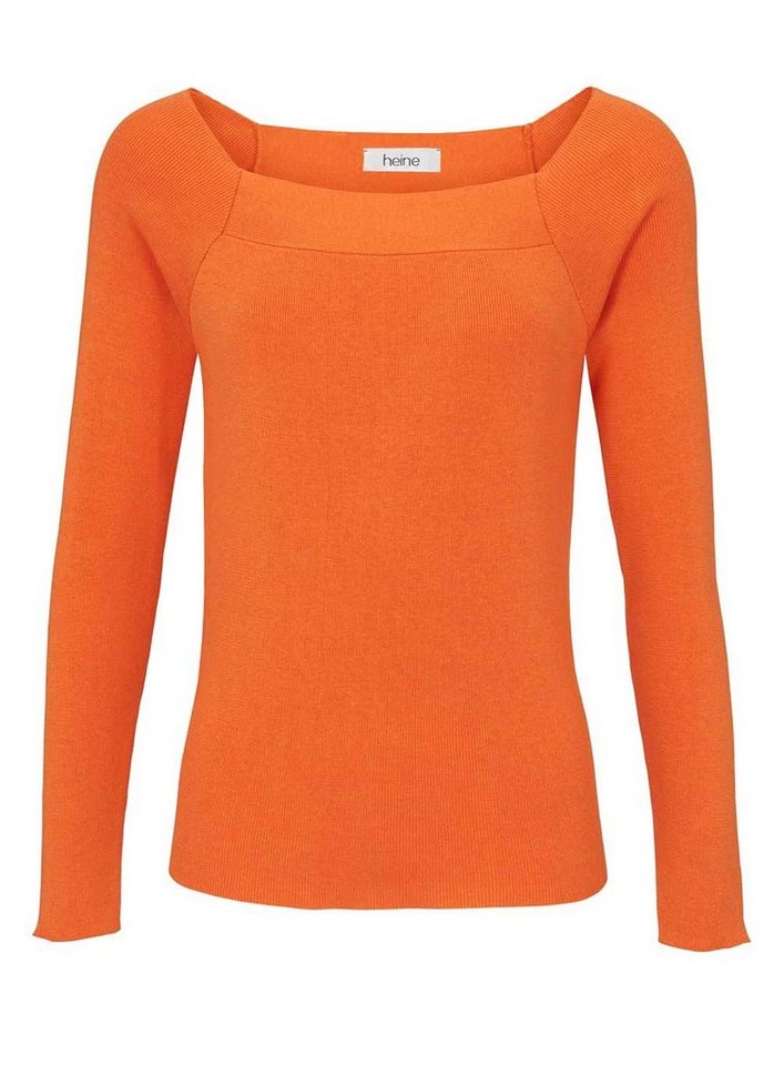 heine Troyer Heine Damen Feinstrickpullover, orange von heine