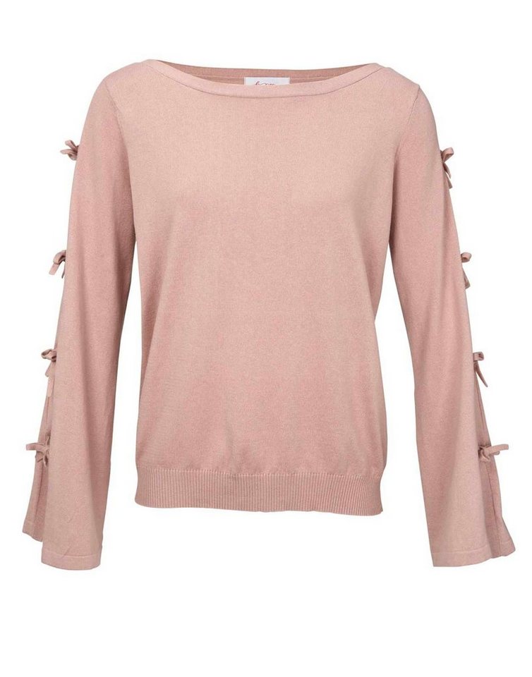 heine Troyer LINEA TESINI Damen Designer-Feinstrickpullover, rosé von heine