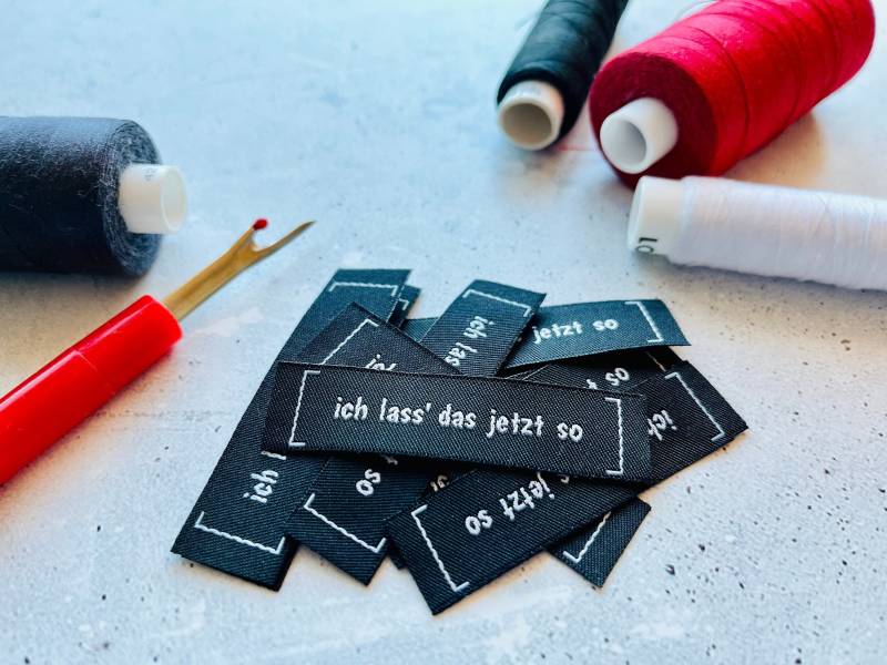 Label "Ich Lass' Das Jetzt So", Weblabel Zum Aufnähen von heiterbiswolkigLabel