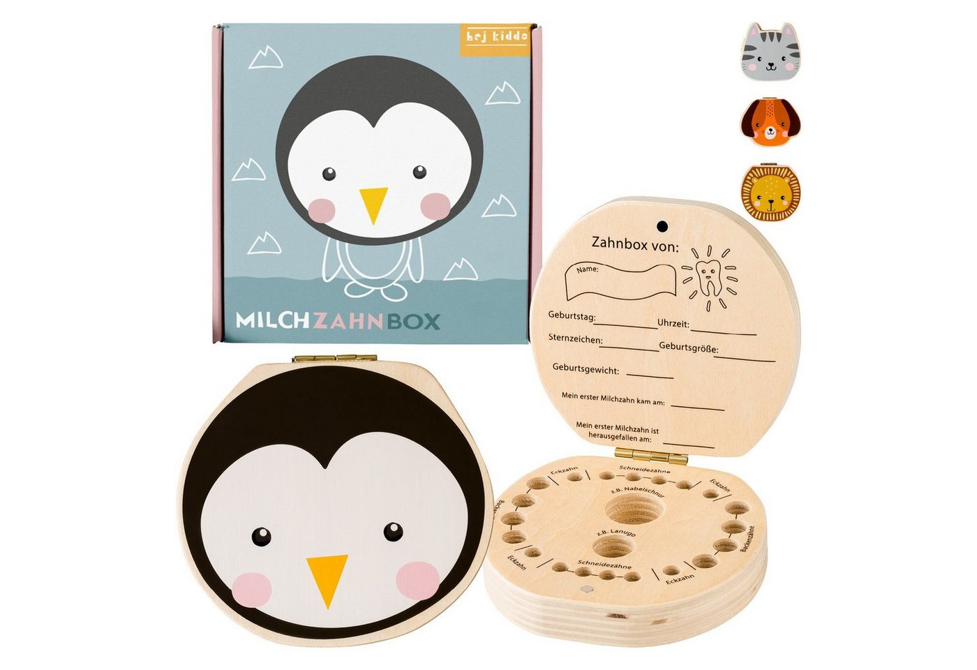 hej kiddo Zahndose Kinder Zahnbox mit Tiermotiven Zahndose für Milchzähne Zahnfee hej kiddo Zahndose Kinder Zahnbox mit Tiermotiven Zahndose für Milchzähne Zahnfee von hej kiddo