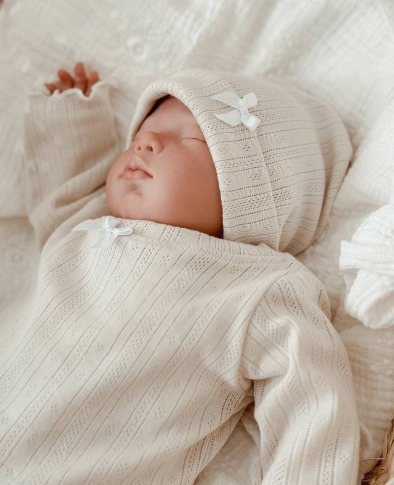 Beanie Pointelle-Jersey | Baby Kinder Newborn Hipster Mütze von hejLittle