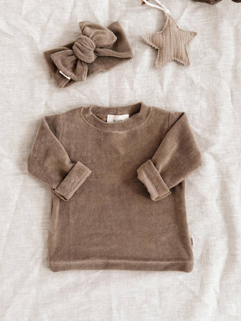 Langarmshirt Aus Bio Frottee Sand Für Babys & Kleinkinder | Nachhaltiges Kinder Shirt Baby Longsleeve von hejLittle