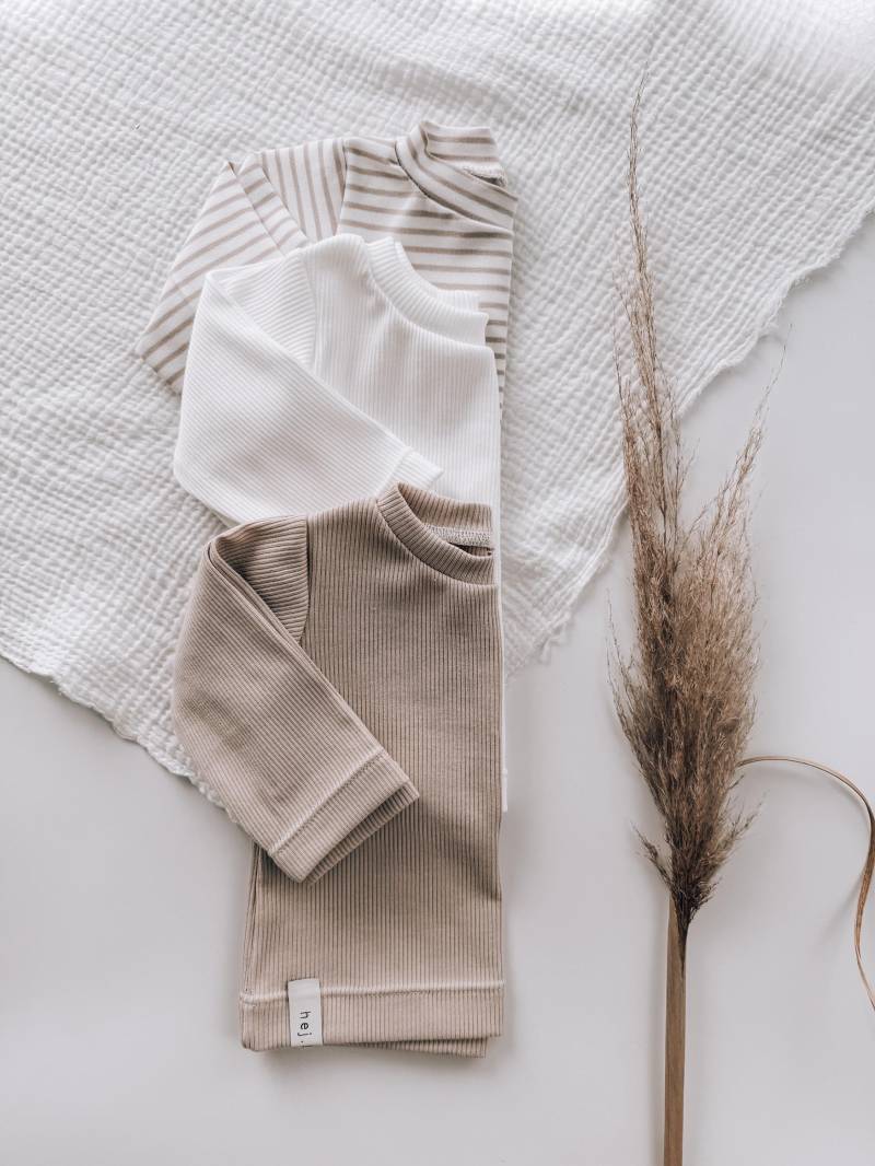 Langarmshirt Basic Ribjersey & Jersey | Baby Kid Sweatshirt Pullover Shirt von hejLittle