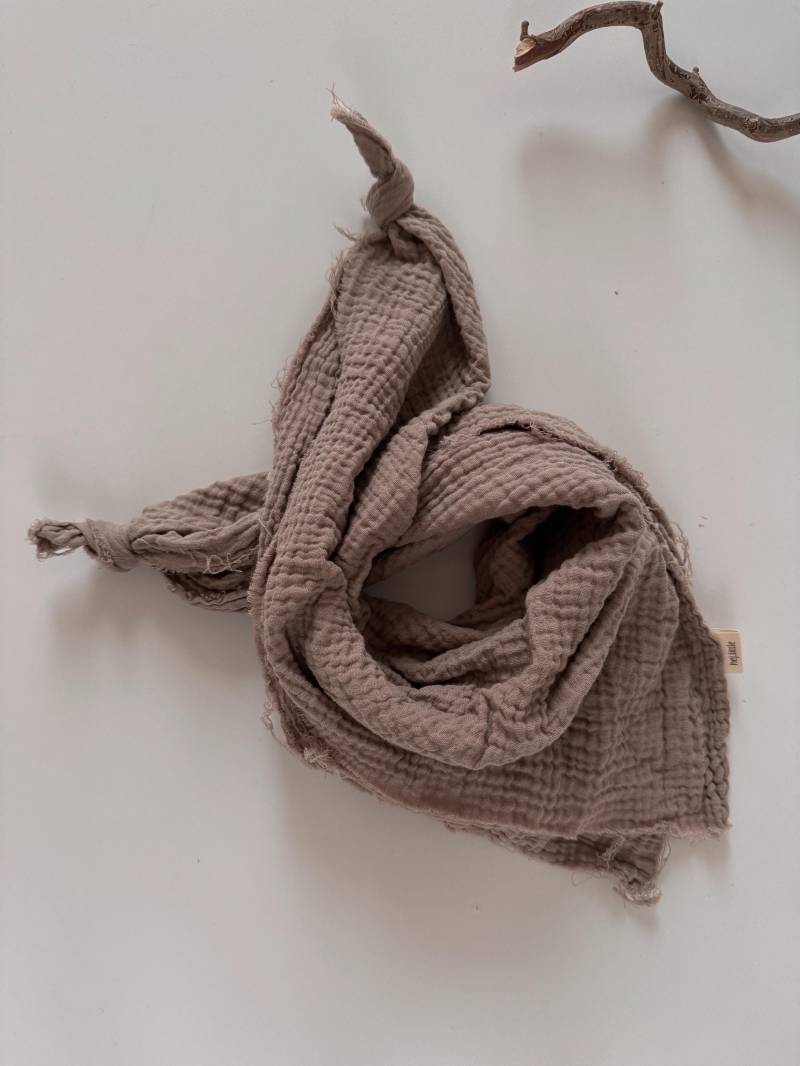Musselin Scarf Taupe | Halstuch Schal Musselintuch von hejLittle