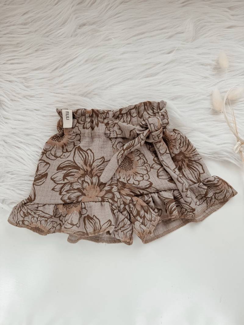 Musselin-Shorts Big Flower Mit Rüsche Für Babys Und Kleinkinder | Shorty Bummie Bloomers von hejLittle