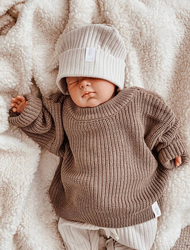 Stricksweater Toffee 100% Baumwolle | Strickpulli Knit Sweater Baby von hejLittle