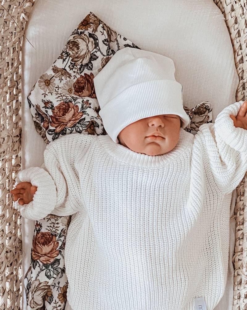 Strickweater Ecru 100% Baumwolle | Strickpullover Knit Sweater Baby von hejLittle