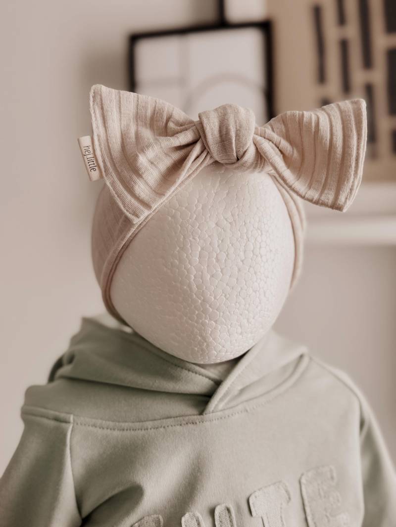 stirnband Mit Schleife Für Babys & Kinder in 4 Farben | Zum Knoten Baby Haarband Aus Bio Breitripp-Jersey von hejLittle