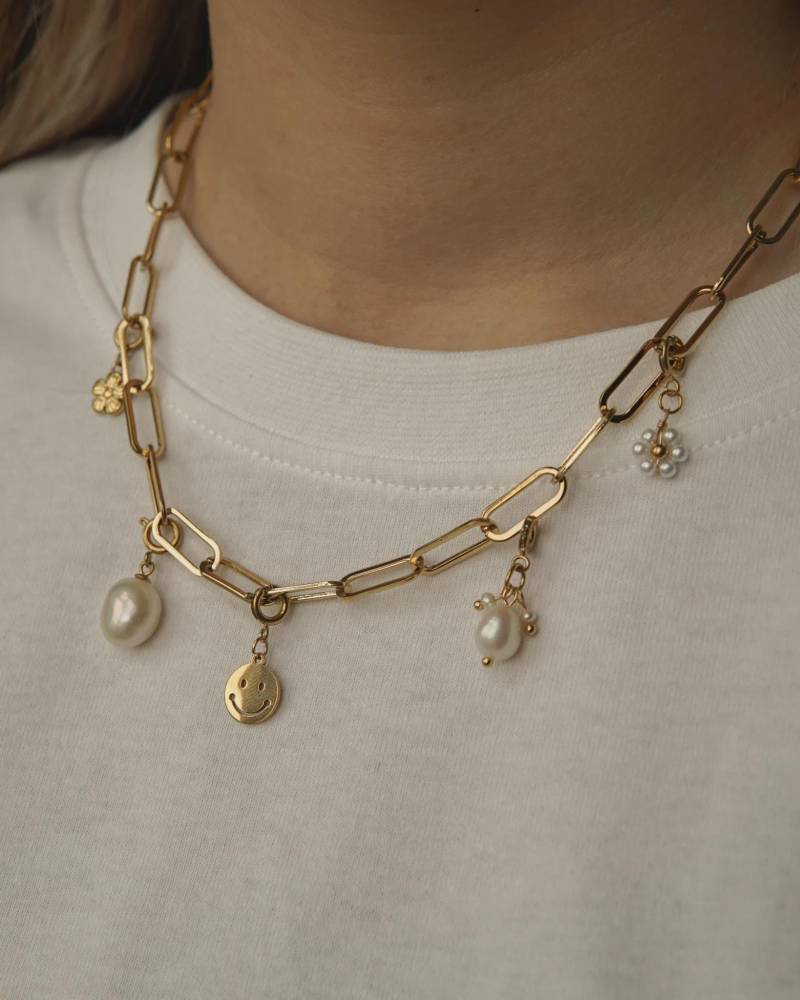 Charmsgliederkette, Freundschaftskette, Personalisierbare Kette, Gliederkette Mit Charms, Charm Jewelry - Hejgreta von hejgreta