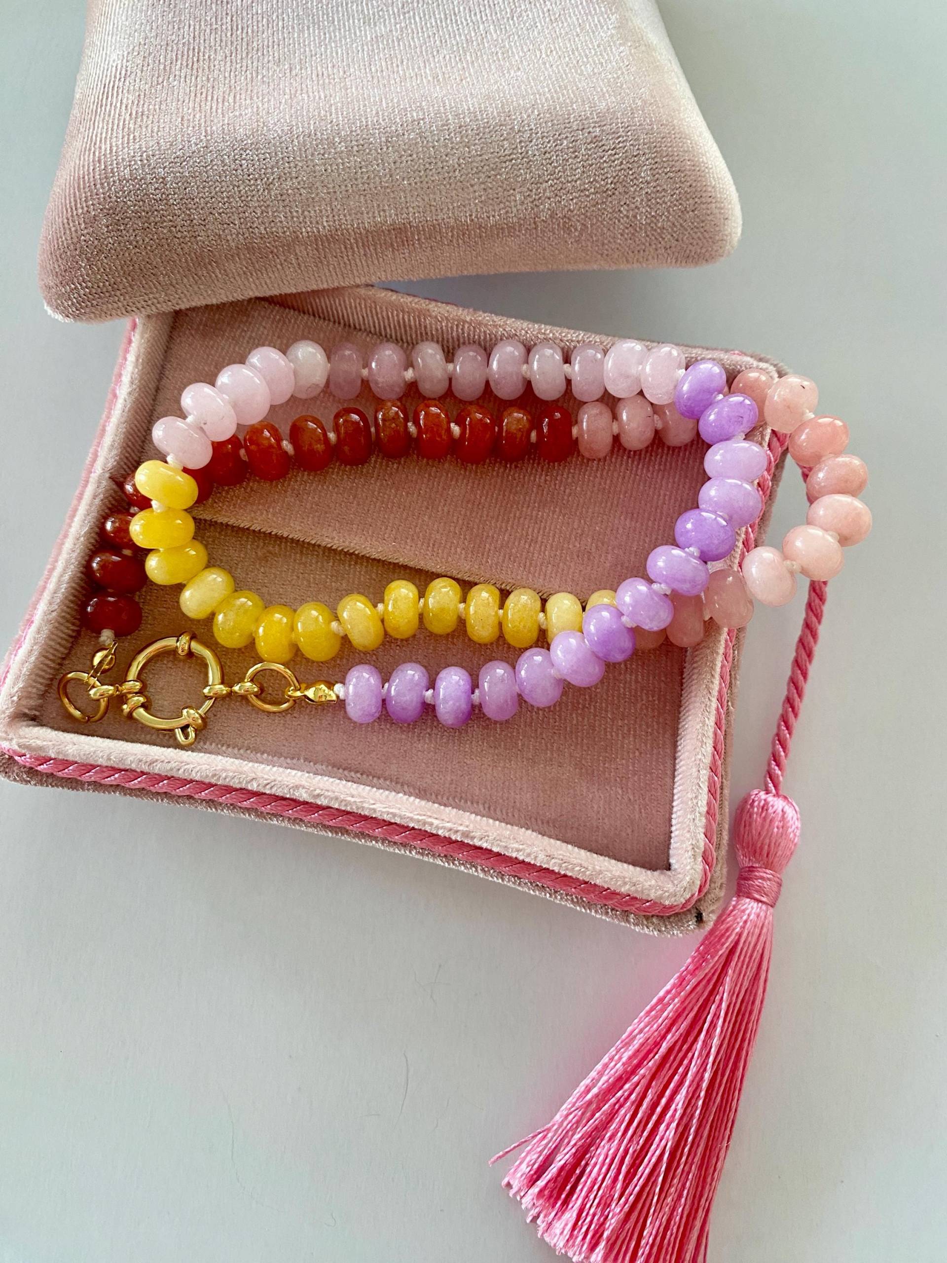Colour Blocking Edelstein Kette - Colorful Necklace | Handmade Jewelry Statement Halskette Bunt Gift For Her Colour Blocking Edelstein Kette - Colorful Necklace | Handmade Jewelry Statement Halskette Bunt Gift For Her von hejnoa