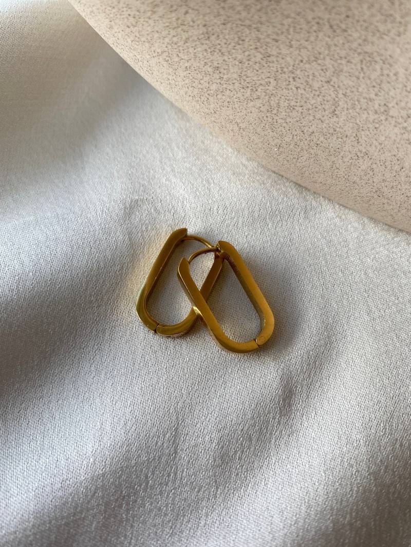 Goldohrringe in Ovaler Form | Creolen 14 Karat Vergoldet in Gold Oder Silber Erhältlich Goldohrringe in Ovaler Form | Creolen 14 Karat Vergoldet in Gold Oder Silber Erhältlich von hejrubydesign