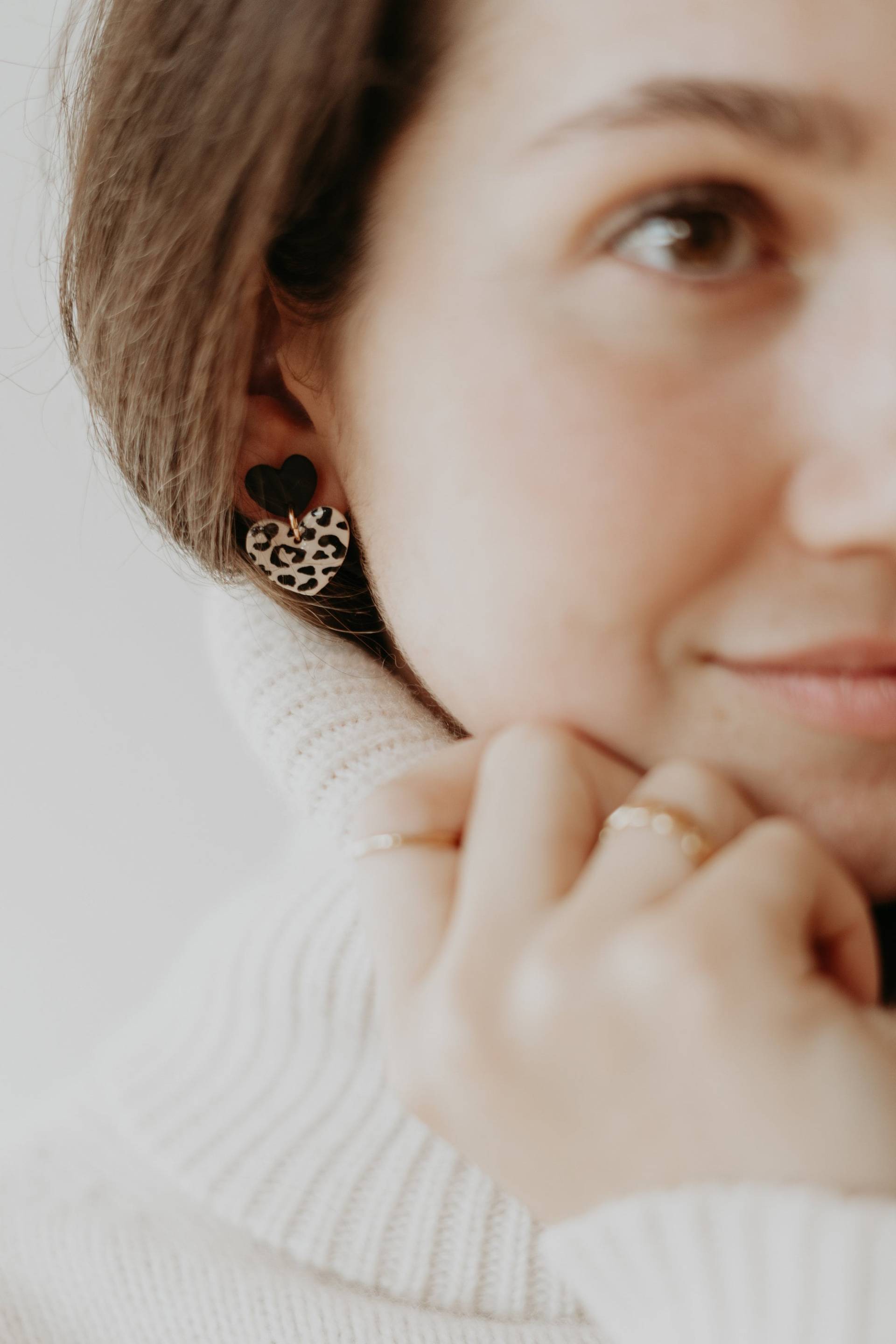 Leo-Ohrringe, Leo-Herzen, Leopard, Leo Muster, Bestseller, Polymer Ohrringe, Leicht Leo-Ohrringe, Leo-Herzen, Leopard, Leo Muster, Bestseller, Polymer Ohrringe, Leicht von hejsmilla