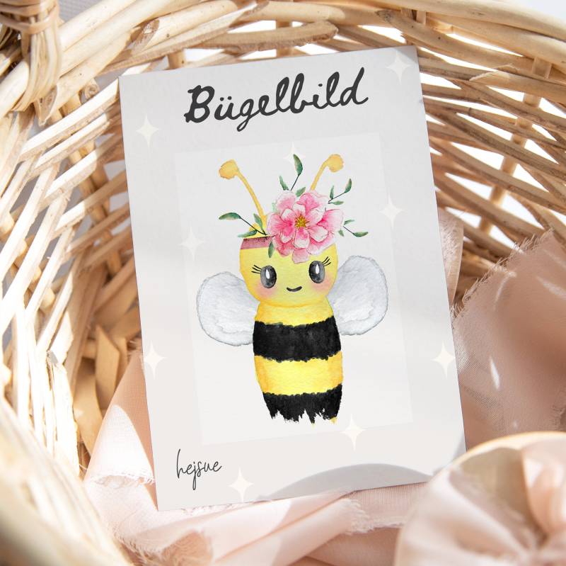 Bügelbild Aufbügelbild Mit Biene Mädchen Motiv Aufbügler Für Shirt Oder Geschenk Kinder von hejsue