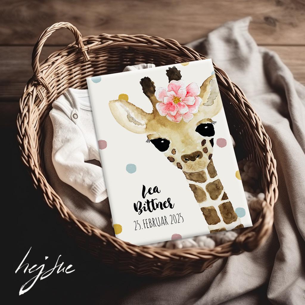 U Heft Hülle Impfpasshülle Giraffe, Uheft & Impfpass Mädchen von hejsue