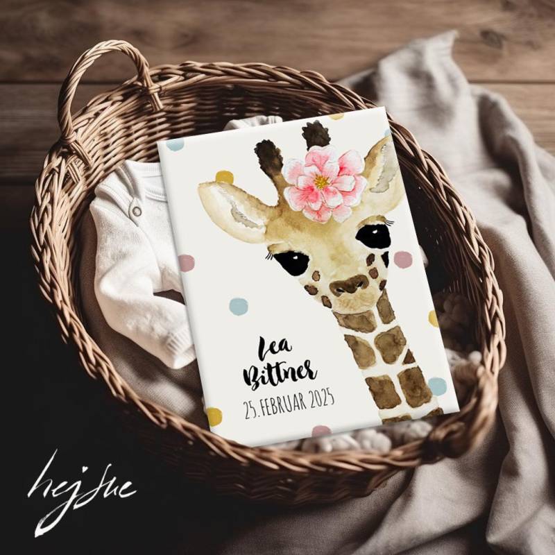 U Heft Hülle Impfpasshülle Giraffe, Uheft & Impfpass Mädchen von hejsue