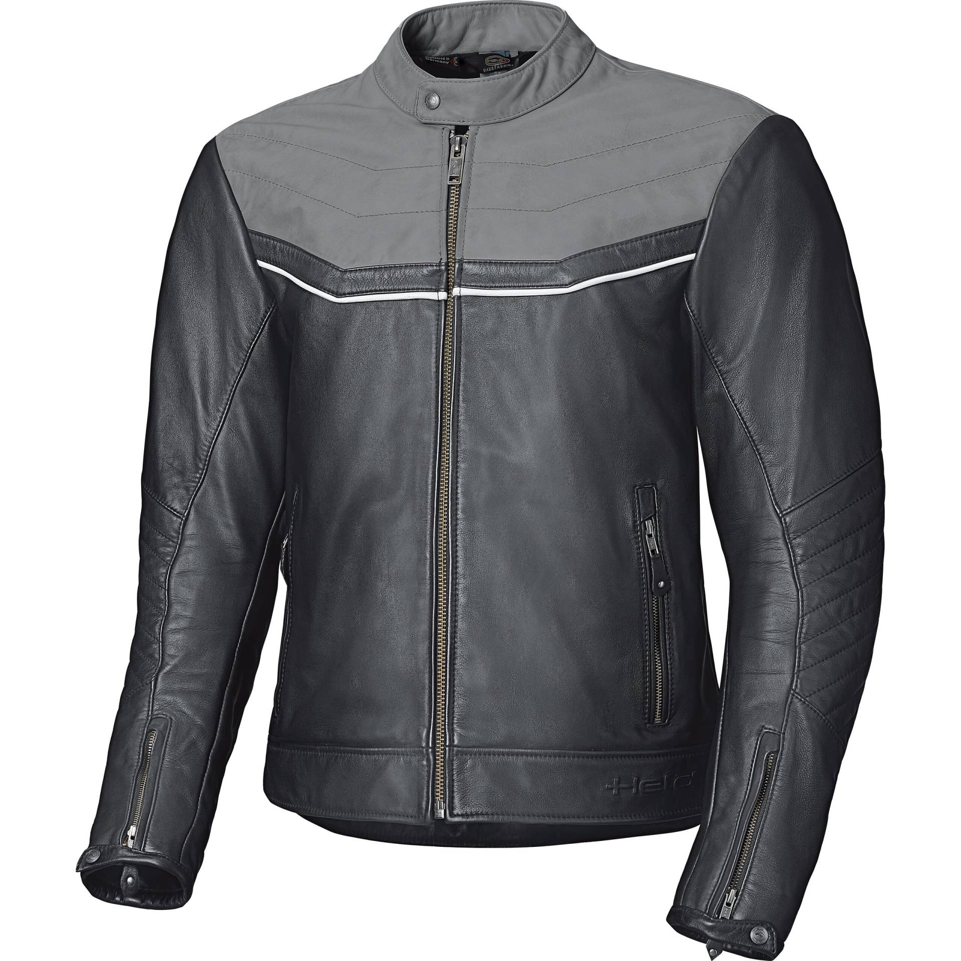 Held Heyden Lederjacke schwarz/grau 50 Herren von held