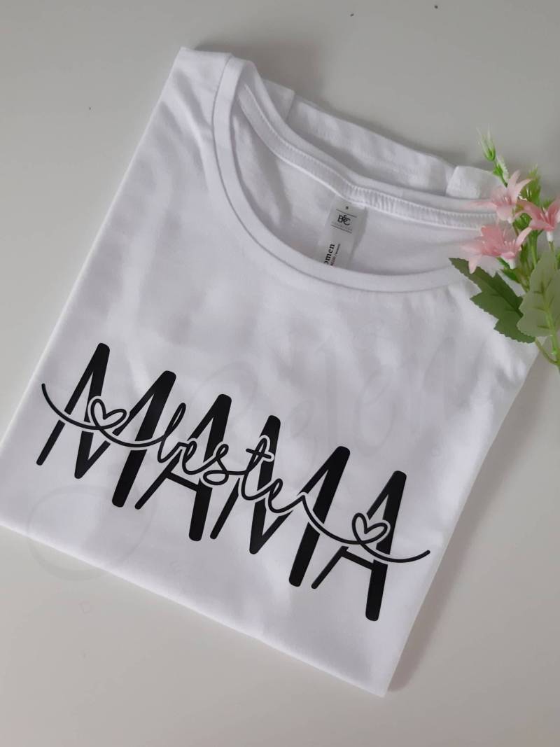 Personalisiertes Damen T-Shirt Mit "Beste Mama" Oder "Super - Geschenk Muttertag Ostern Geburtstag von helenarauschdesign