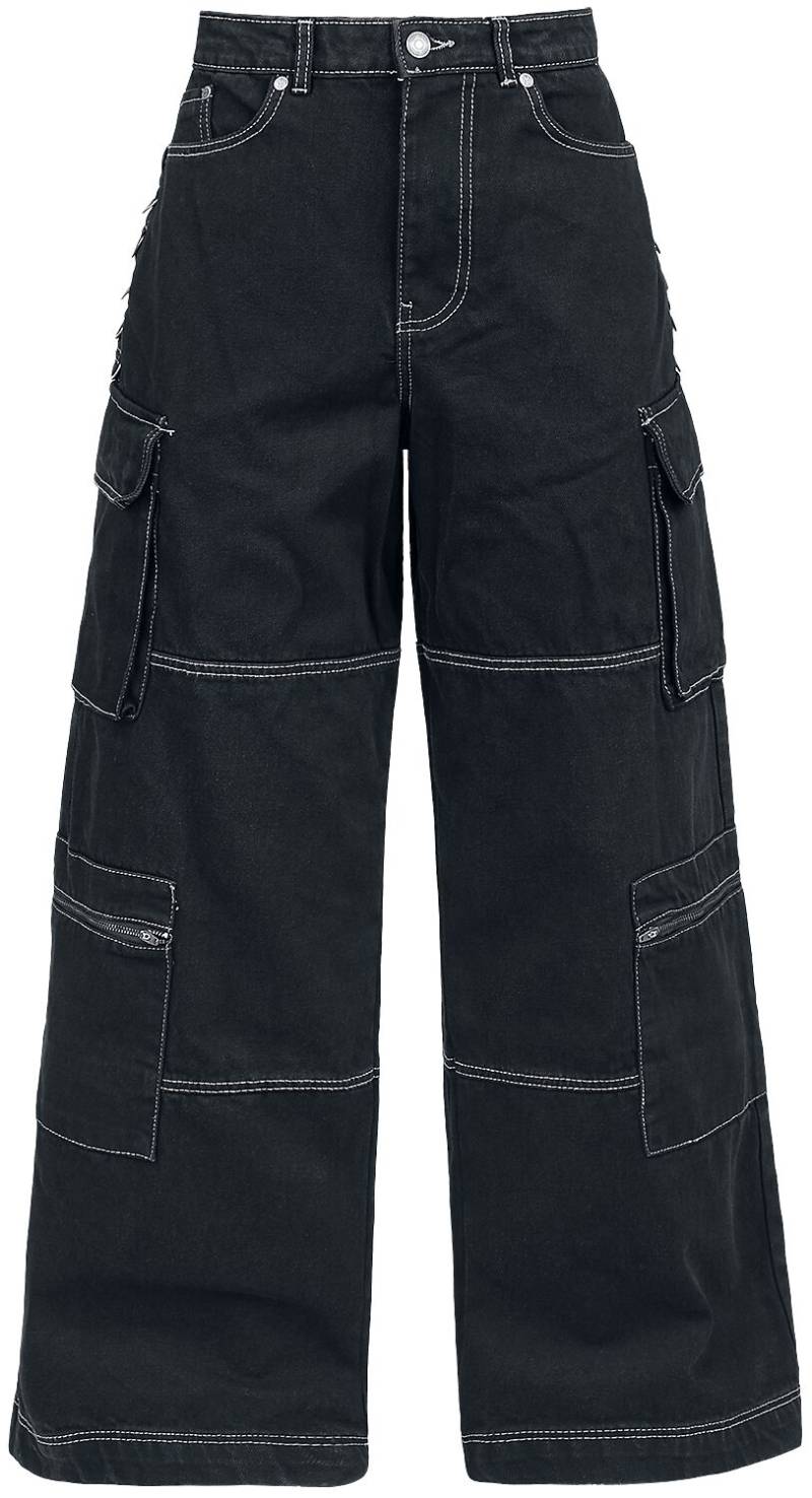 Hell Bunny Cameron Jeans Cargohose schwarz in M von hell bunny