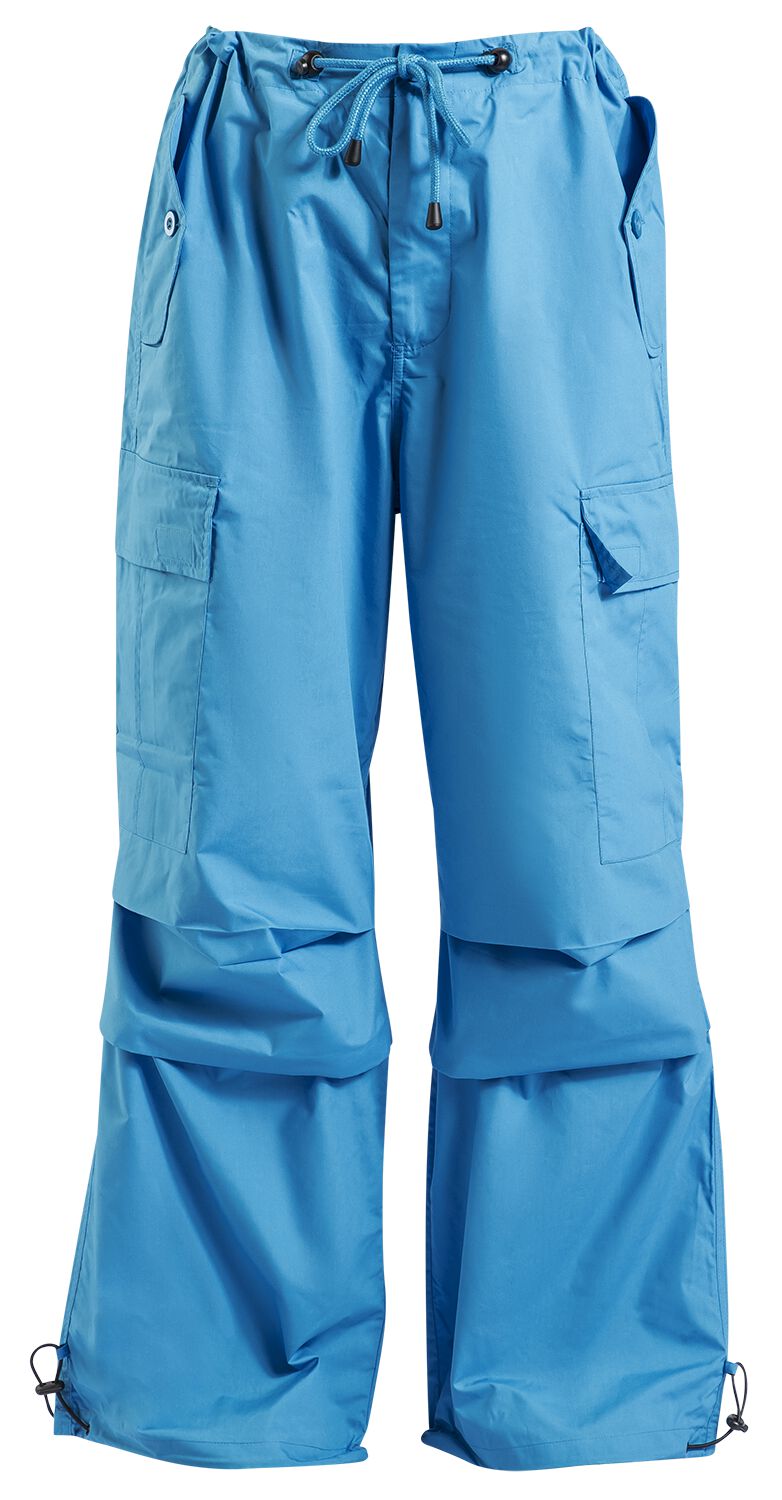 Hell Bunny Cargohose - Nickel Trousers - XS bis XL - für Damen - Größe L - blau von hell bunny