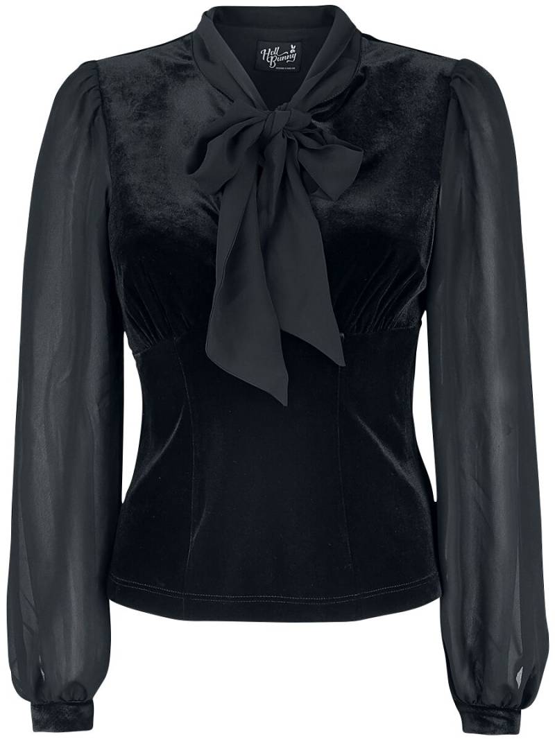 Hell Bunny Gabriella Top Bluse schwarz in XXL von hell bunny