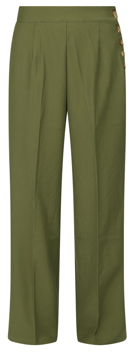 Hell Bunny Ginger Swing Trousers Stoffhose grün in L von hell bunny