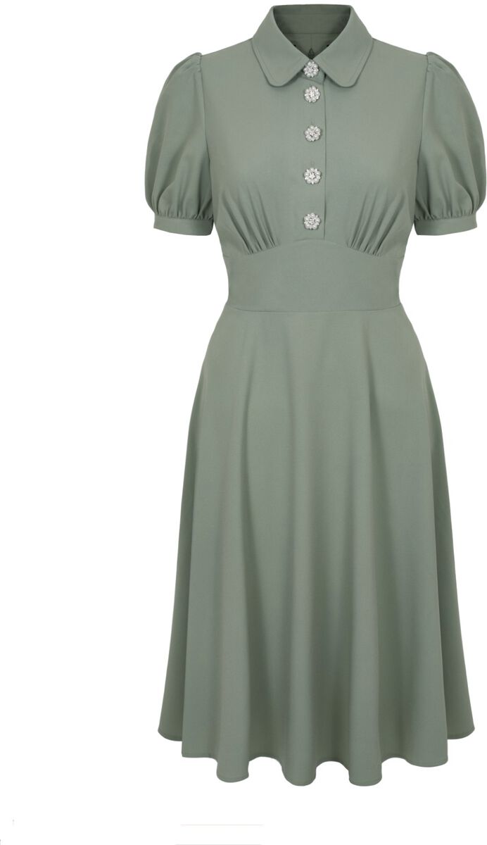 Hell Bunny Kleid knielang - Maddy Dress - XS bis 4XL - für Damen - Größe XL - grün von hell bunny