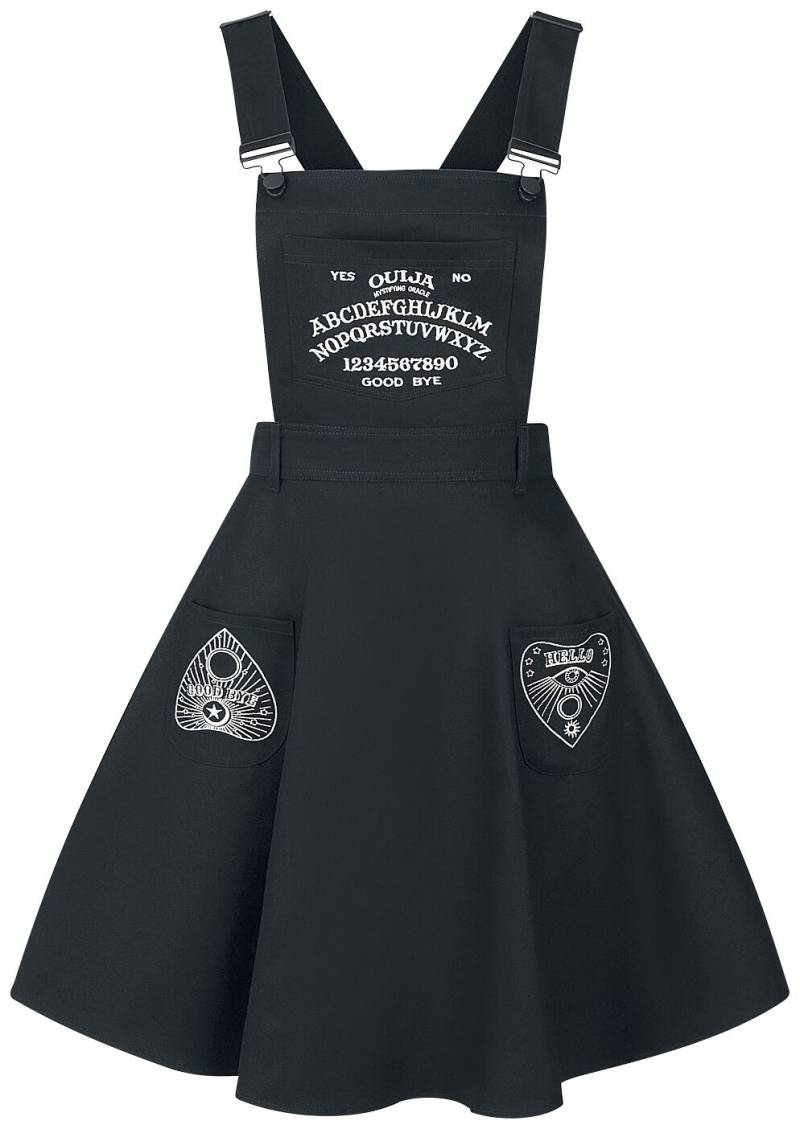 Hell Bunny Kleid knielang - Samara Pinafore Dress - XS bis 4XL - für Damen - Größe XS - schwarz von hell bunny
