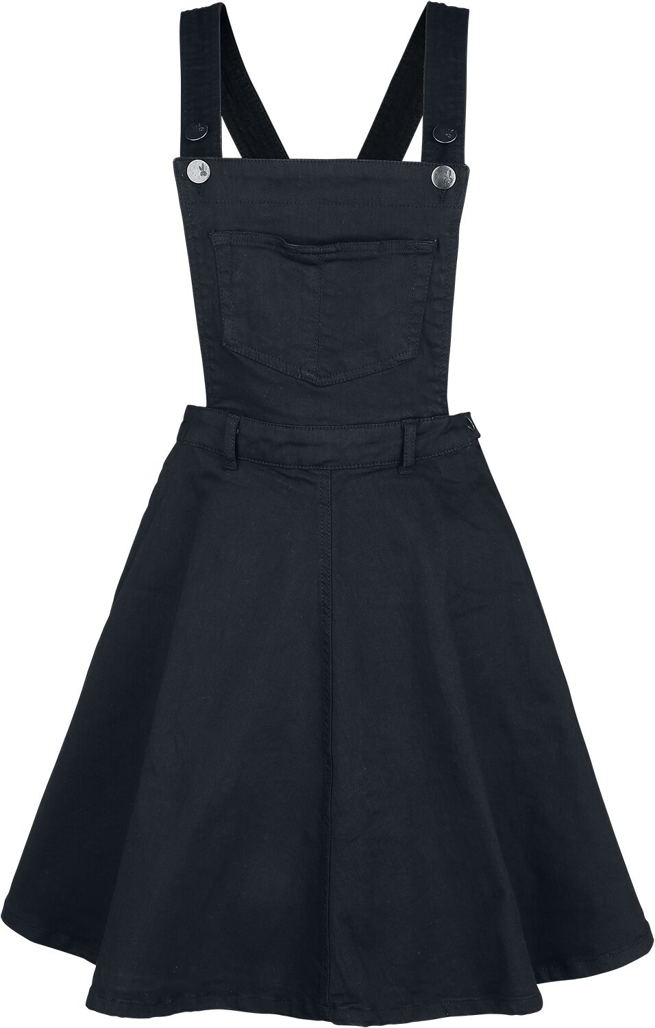 Hell Bunny - Rockabilly Kleid knielang - Dakota Pinafore Dress - XS bis 4XL - für Damen - Größe 3XL - schwarz von hell bunny