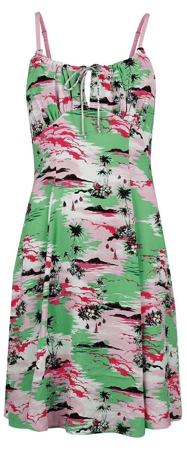 Hell Bunny - Rockabilly Kleid knielang - Kai Knee Dress - XS bis 4XL - für Damen - Größe S - multicolor von hell bunny