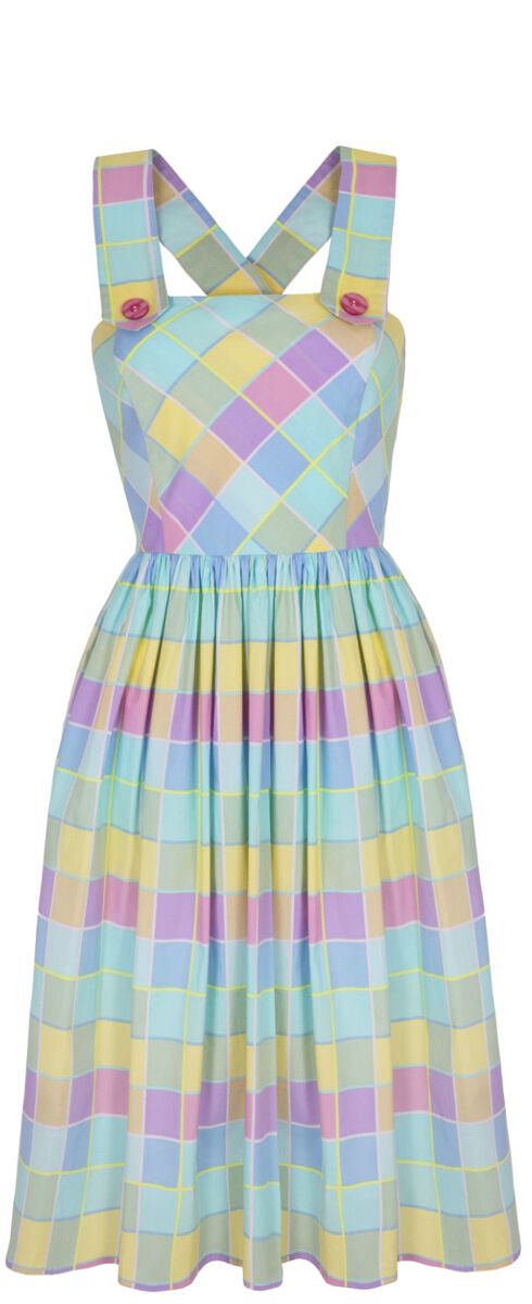 Hell Bunny - Rockabilly Kleid knielang - Skye Midi Dress - XS bis XL - für Damen - Größe S - multicolor von hell bunny