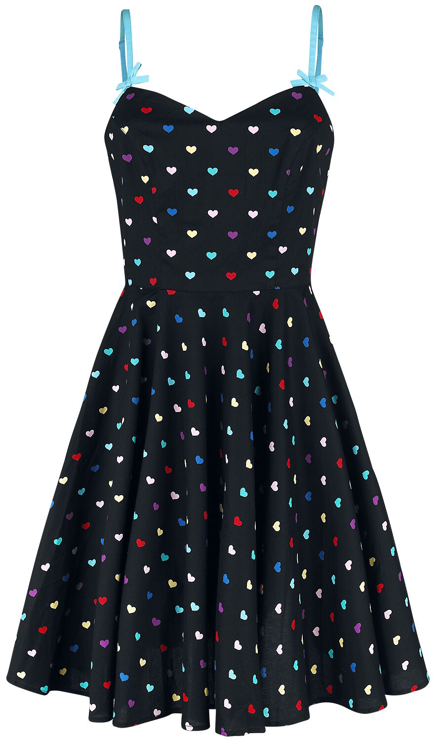 Hell Bunny - Rockabilly Kleid knielang - True Love Mid Dress - XS bis 4XL - für Damen - Größe L - schwarz von hell bunny