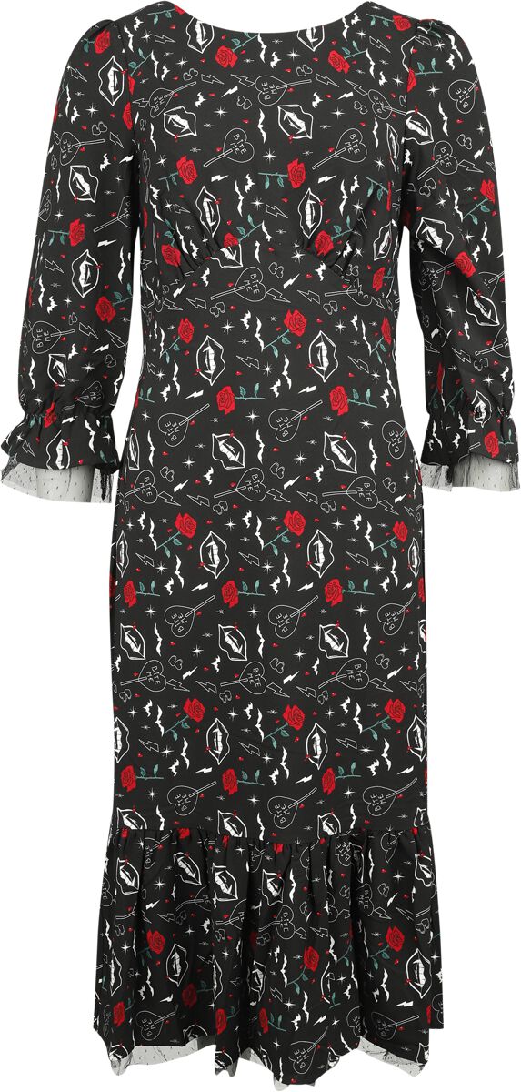 Hell Bunny - Rockabilly Kleid lang - Lilth Maxi Dress - XS bis 4XL - für Damen - Größe 3XL - multicolor von hell bunny