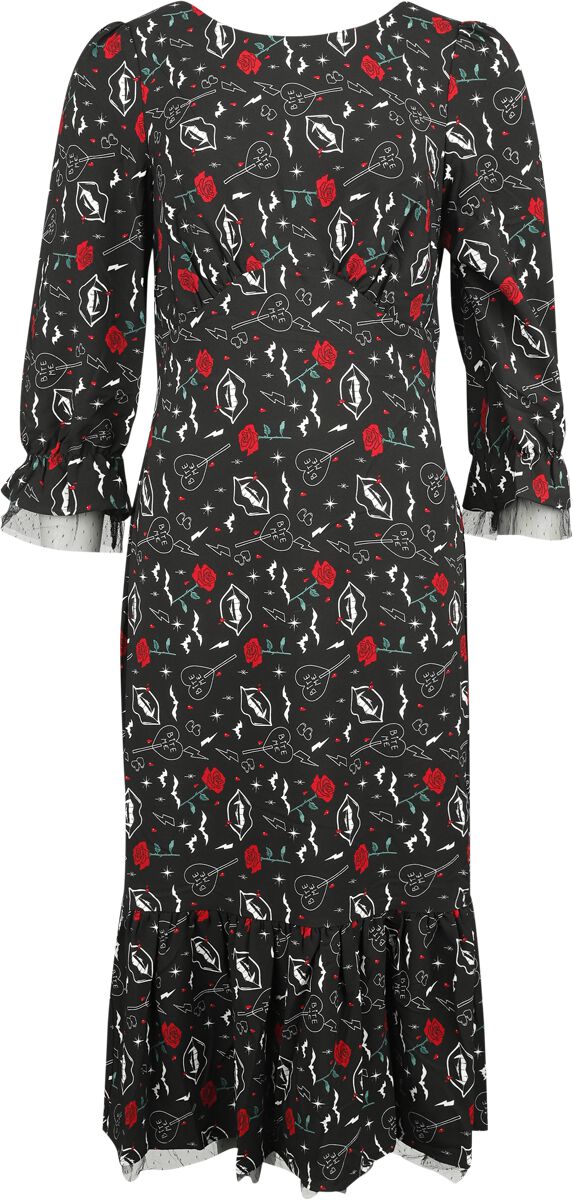 Hell Bunny - Rockabilly Kleid lang - Lilth Maxi Dress - XS bis 4XL - für Damen - Größe 4XL - multicolor von hell bunny