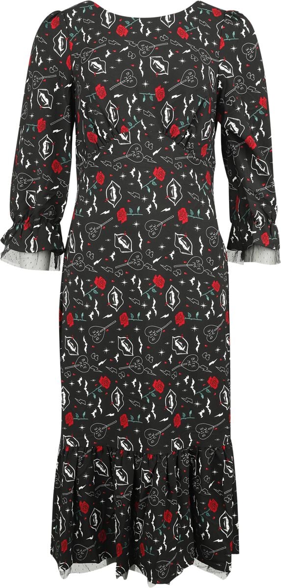 Hell Bunny - Rockabilly Kleid lang - Lilth Maxi Dress - XS bis M - für Damen - Größe M - multicolor von hell bunny