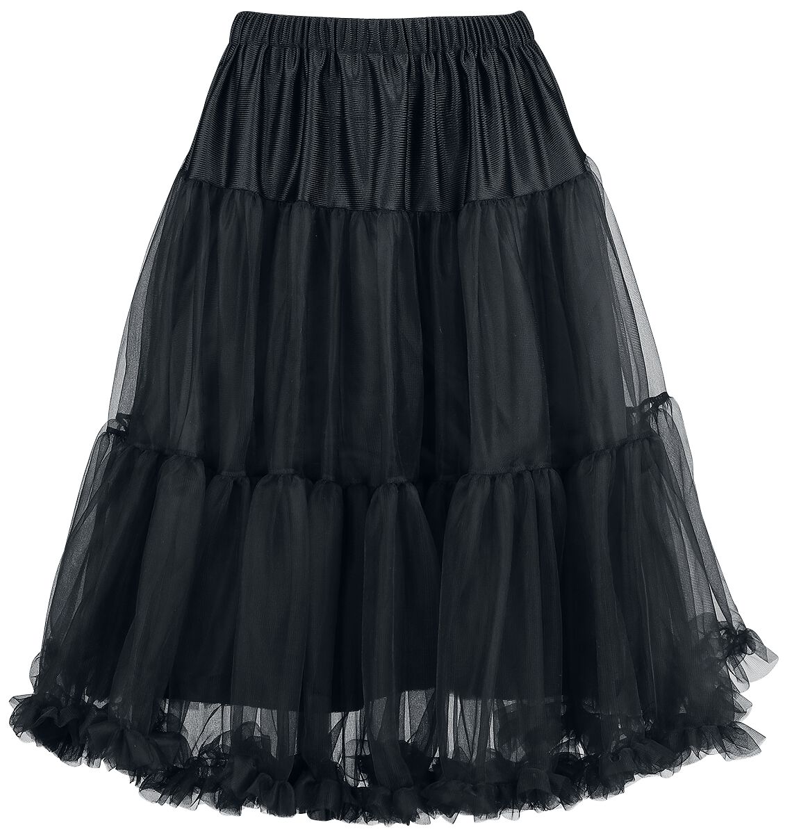 Hell Bunny - Rockabilly Rock knielang - Penelope Petticoat - XS-S bis XL-XXL - für Damen - Größe XS-S - schwarz von hell bunny