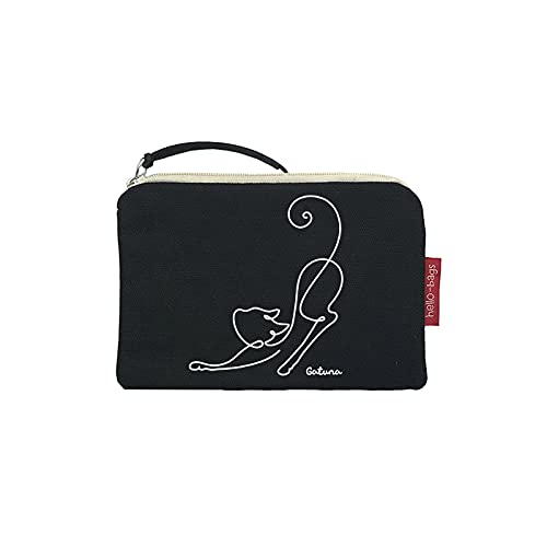 hello-bags Damen N-001-GATUNA Geldbörse, Schwarz von hello-bags