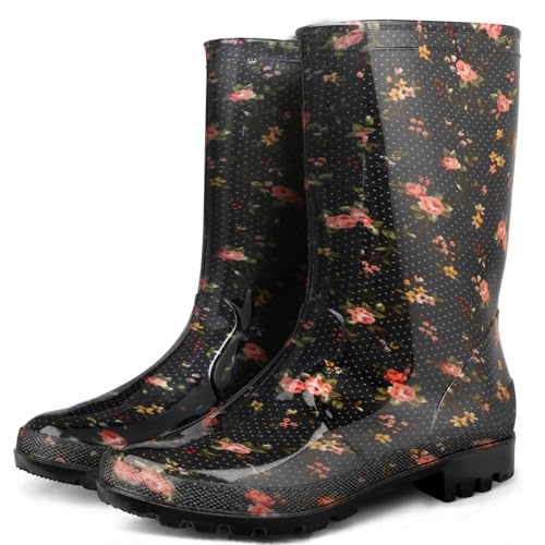 Hellorain Wasserdichter Regenstiefel für Damen, leichtes PVC, Damen-Regenschuhe, geeignet für Outdoor-Arbeit, Landwirtschaft, Garten, Blumen, 37.5 EU Hellorain Wasserdichter Regenstiefel für Damen, leichtes PVC, Damen-Regenschuhe, geeignet für Outdoor-Arbeit, Landwirtschaft, Garten, Blumen, 37.5 EU von hellorain
