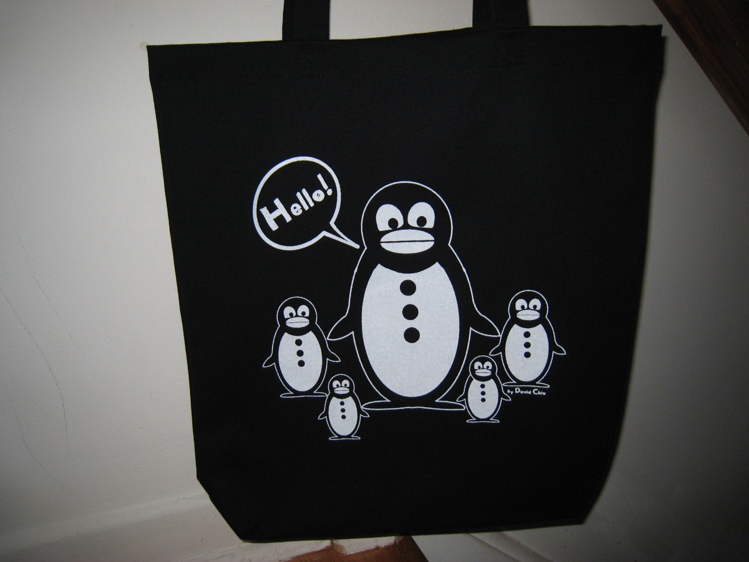 Hello Penguin Canvas Tote Bag, Auch Im Skulls Design Erhältlich von hellostuff