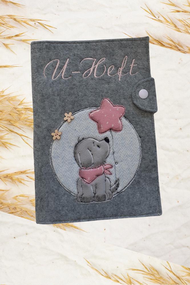 U-Heft-Hülle, Filz, Personalisiert, Bestickt, U-Pass-Hülle, Hund U-Heft-Hülle, Filz, Personalisiert, Bestickt, U-Pass-Hülle, Hund von heminaKreativ