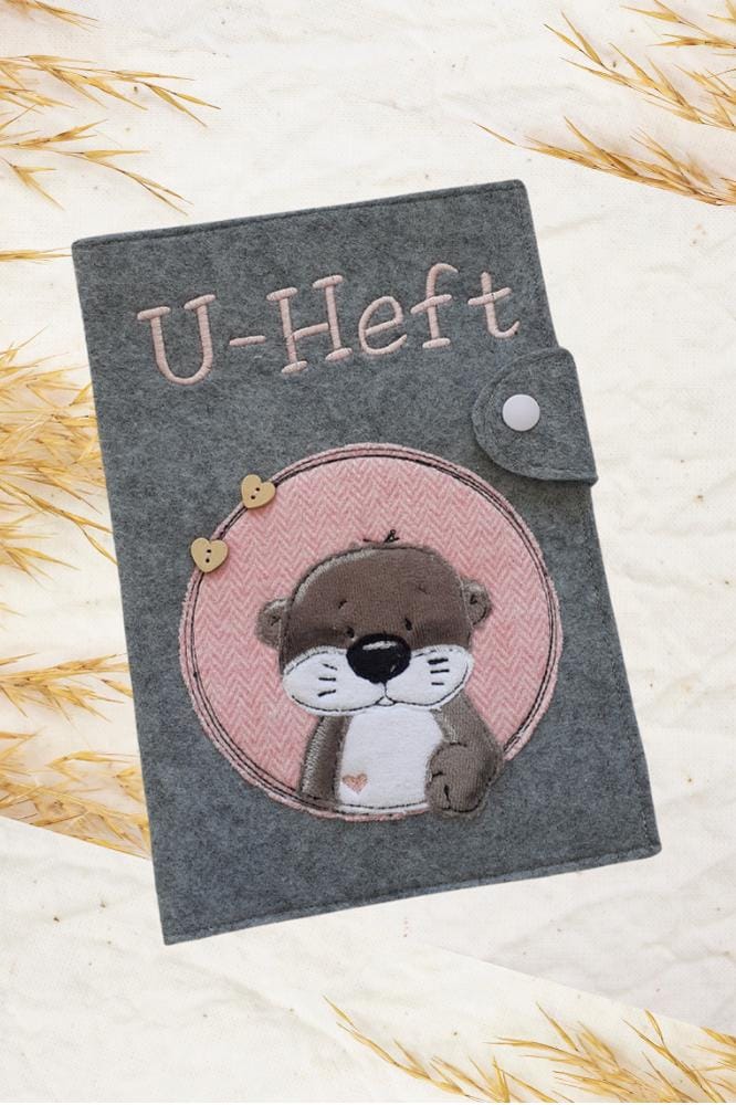 U-Heft-Hülle, Filz, Personalisiert, Bestickt, U-Pass-Hülle U-Heft-Hülle, Filz, Personalisiert, Bestickt, U-Pass-Hülle von heminaKreativ