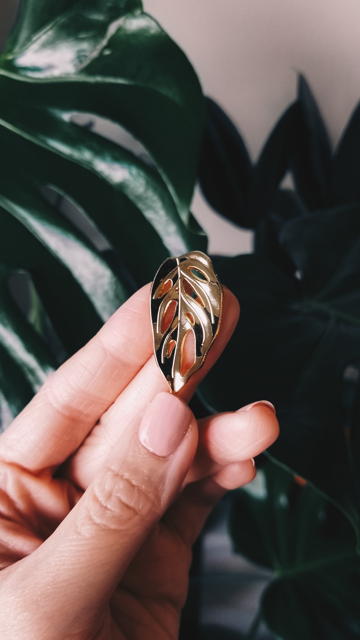 10K Gold Monstera Adansonii Anstecknadel Schweizer Käserebe Anstecknadel 10K Gold Monstera Adansonii Anstecknadel Schweizer Käserebe Anstecknadel von hemleva