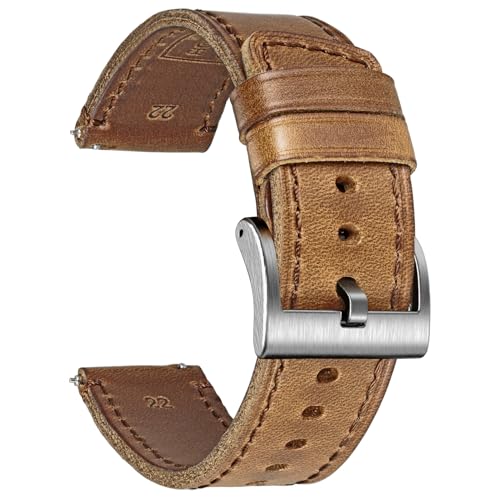 20mm Leder Uhrenarmbänder für Männer, dünnes weiches Weich Horween Leder Uhrenarmband mit Schnellverschluss Vintage Watch Wrap 20mm Leder Uhrenarmbänder für Männer, dünnes weiches Weich Horween Leder Uhrenarmband mit Schnellverschluss Vintage Watch Wrap von hemsut h