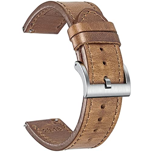 Leder Uhrenarmbänder für Männer, Horween Schnellspanner Leder Uhrenarmband Vintage Uhr Ersatz Wrap von 18mm, 20mm, 22mm von hemsut h