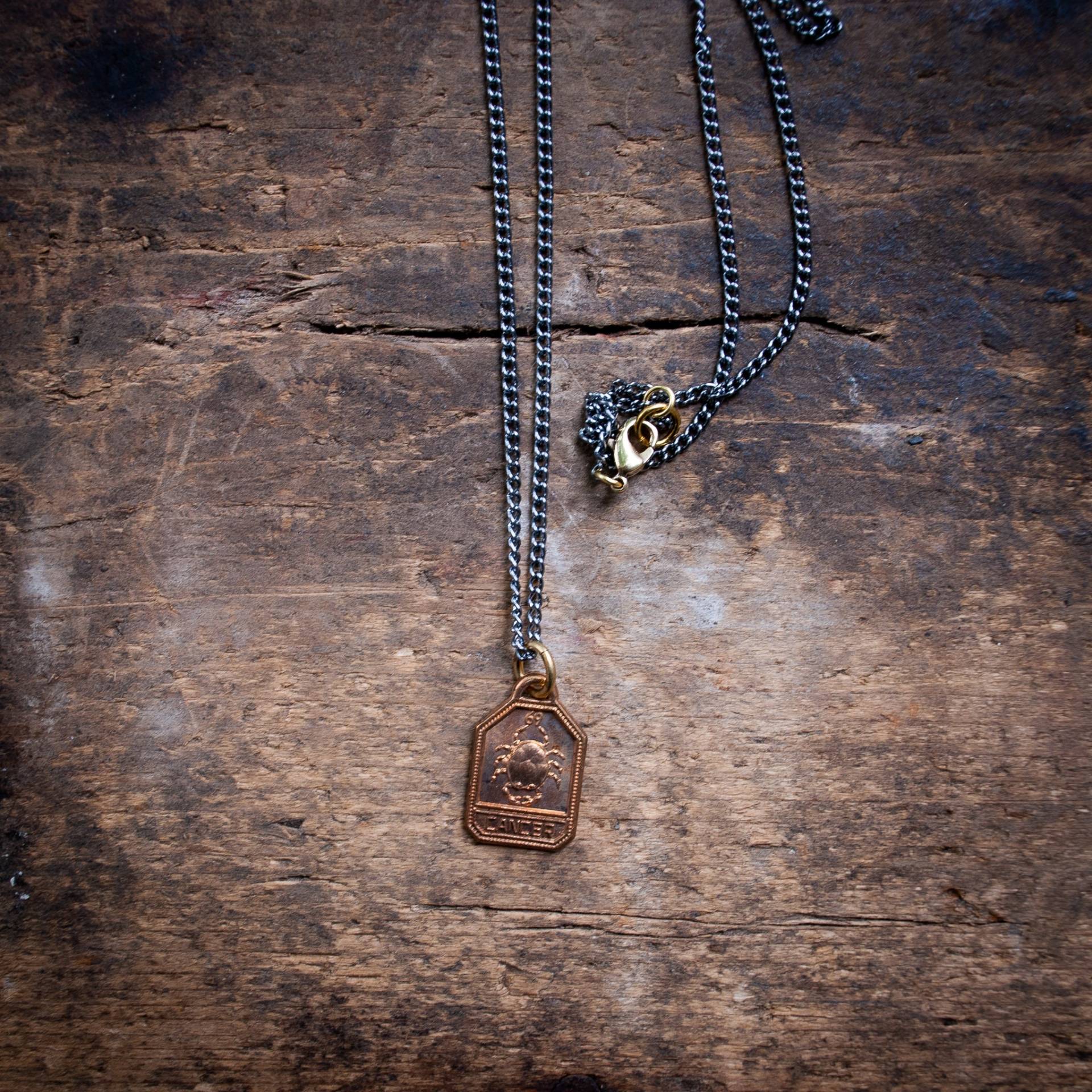 Krebs-Halskette, Sternzeichen Halskette, Horoskop Herren Anhänger, Schmuck, Halskette Krebs-Halskette, Sternzeichen Halskette, Horoskop Herren Anhänger, Schmuck, Halskette von henandbear