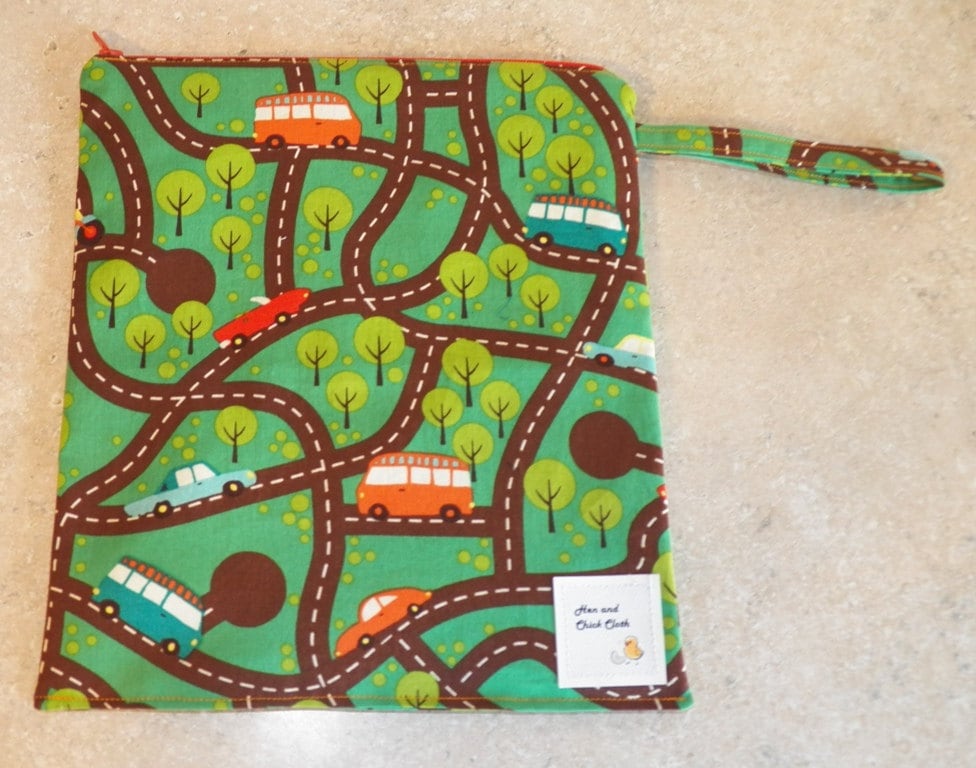Mittlerer Wetbag - Fahrzeuge 3004 Mittlerer Wetbag - Fahrzeuge 3004 von henandchickcloth