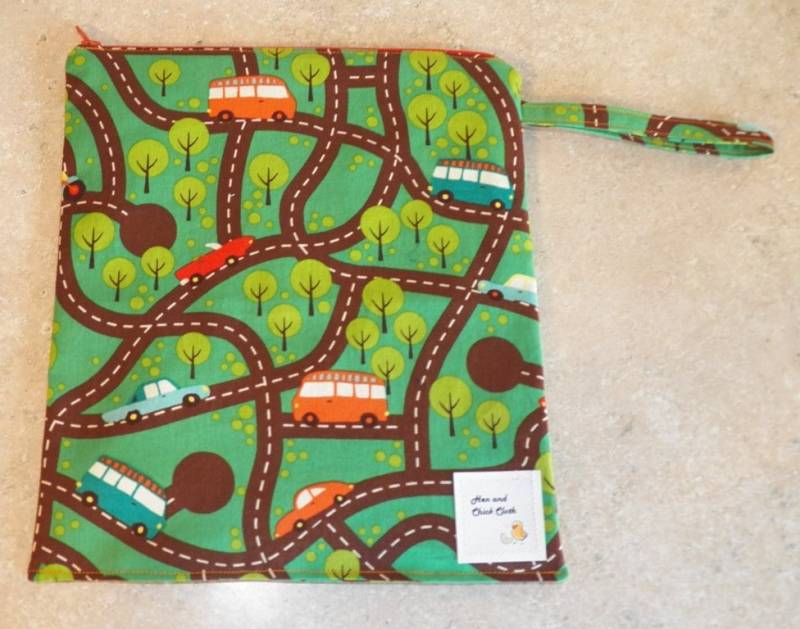 Mittlerer Wetbag - Fahrzeuge 3004 Mittlerer Wetbag - Fahrzeuge 3004 von henandchickcloth