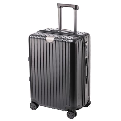 Trolley-Koffer Gepäckaufgabekoffer, Trolley-Koffer for Herren und Damen, Mehrzweckkoffer mit Lenkrollen Reisekoffer (Color : Black, Size : A) von hengboyihg