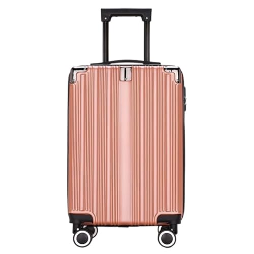 hengboyihg Trolley-Koffer Aluminiumrahmen-Koffer, Damen-Trolley, Boarding-Koffer, Licht-Sound-Lenkrad, Passwort, Zollschloss-Koffer Reisekoffer (Color : Pink, Size : A) von hengboyihg