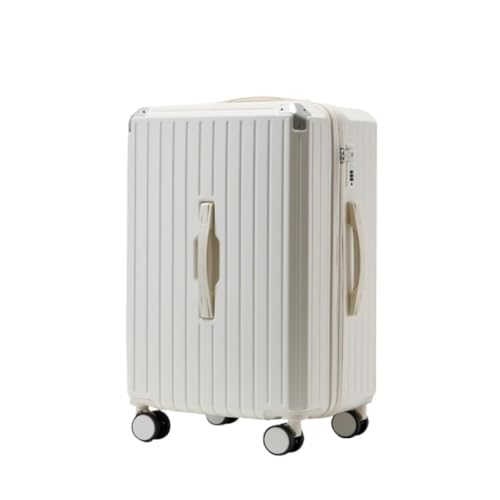 hengboyihg Trolley-Koffer Gepäck-Trolley-Koffer, Multifunktionaler Koffer for Damen Und Herren, Passwort-Koffer for Herren Und Damen Reisekoffer (Color : White, Size : A) von hengboyihg