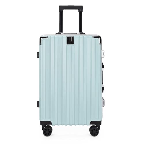 hengboyihg Trolley-Koffer Herren- Und Damenkoffer Mit Aluminiumrahmen, Geräuschloser Universal-Rad-Trolley-Koffer, Boarding-Koffer for Erwachsene Reisekoffer (Color : Blue, Size : A) von hengboyihg